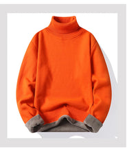 Load image into Gallery viewer, Men's Fleece Thicker Sweater Turtleneck Warm Pullover High Quality Male Slim Knitted Wool Sweaters For Winter Plus Size 4XL
