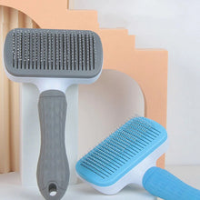 Load image into Gallery viewer, Pet massage comb, fur grooming brush, easily remove shedding undercoat of cats and dogs with one click
