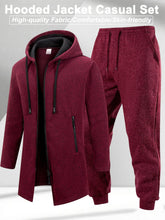 Load image into Gallery viewer, Men's Winter Casual Tracksuit Warm Zip-up Hoodie Jacket Sweatpants Set Daily Sports Jogging Suit Regular Fit Outdoor Sport Suit
