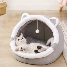 Load image into Gallery viewer, Pet Tent Cave Bed for Cats Small Dogs Self-Warming Cat Tent Bed Cat Hut Comfortable Pet Sleeping Bed Foldable Removable Washable
