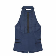 Load image into Gallery viewer, Women Summer Elegant Silk Texture Tops Fashion Women Vacation Halter Backless Beach Style Party Lady Tops
