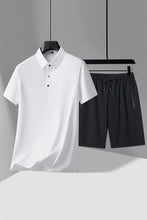 Load image into Gallery viewer, polo Shirts + shorts 2024 summer new style fashion Sportswear Men's Casual Sets Male Fashion shirts and shorts full size M-4XL
