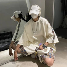 Load image into Gallery viewer, Sweatshirts Tracksuit T-shirts Shorts Suits For Men Spliced Graphic Sweatsuit Cotton Man Sets Luxury Offer Youthful Emo Kpop Xl
