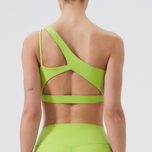 Load image into Gallery viewer, Women Sports Bra Push Up Fitness Bras One Shoulder Shockproof Yoga Bra Breathable Gym Yoga Running Bra Sexy Vest ﻿
