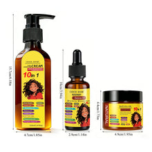 Load image into Gallery viewer, Curly Hair Care Kit, 10-in-1 Curl Cream, Batana Oil Serum &amp; Hair Mask, Nourishing &amp; Defining for Natural Curls
