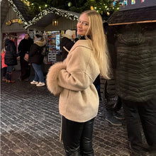 Load image into Gallery viewer, Fox Fur Woolen Coats Women's Short Coat Office Lady Removable Elegant Double-sided Wool Overcoat 2025 New Cardigan Jacket
