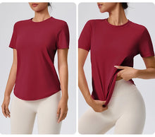 Load image into Gallery viewer, Yoga Classic T-shirt Women's Fitness Yoga Clothing Short Sleeve Round Neck Sports T-shirt
