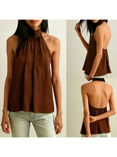 Load image into Gallery viewer, Women's Halter Tops Casual Loose Fit Stylish Solid Color Sleeveless Vest Suitable for Summer
