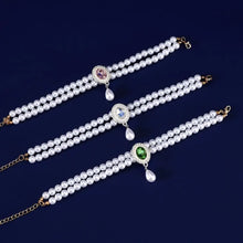 Load image into Gallery viewer, Pet Accessories Double Layer Pearl Pet Necklace Sweet Flower Pendant Cat Neck Chain Adjustable Pet Pearl Collar Photograph

