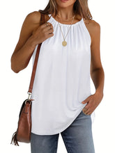 Load image into Gallery viewer, Summer Tops For Women Tops Casual Tunic Tops To Wear With Leggings Womens Blouse Halter Tank Tops Summer High Neck Sleeveless
