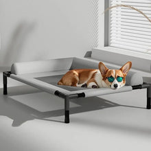 Load image into Gallery viewer, Pet Furniture Mesh Elevated Dog Beds Breathable Removable Raised Dog Bed with Pillow Outside Dog Bed Cat Patio Sunbathing
