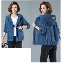 Load image into Gallery viewer, Corduroy Hooded Loose Jacket
