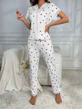 Load image into Gallery viewer, Cherry Lace Trim Pajama Set
