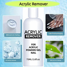 Load image into Gallery viewer, 75ml Professional Acrylic Remover Liquid Nail Polish Remover Gel Remover
