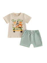 Load image into Gallery viewer, Toddler Dinosaur Birthday Outfit Set
