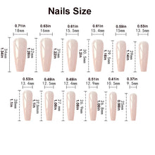 Load image into Gallery viewer, Medium long fake nails for women girls pink white black red blue brown polka dots design almond ballet tips press on false nail
