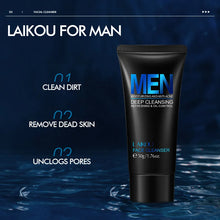 Load image into Gallery viewer, LAIKOU Men Face Cleanser 50g Deep Cleansing Oil Control Anti Acne Refreshing Moisturizing Facial Wash For Men Skin Care
