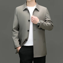 Load image into Gallery viewer, Solid Lapel Business Trench Coat
