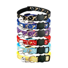Load image into Gallery viewer, Pet Collar With Bell Cartoon Footprint Colorful Dog Puppy Kitten Collar Adjustable Safety Bell Ring Necklace Pet Accessories
