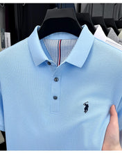 Load image into Gallery viewer, 100% pure cotton high-end brand men's short sleeve polo shirt summer fashion original pony embroidery golf Paul  casual T-shirt
