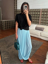 Load image into Gallery viewer, Irregular Skirt for Women Spring Summer New Elegant Street Style Skirt Women's Fashion Loose Ruched Draped Side Split Maxi Skirt
