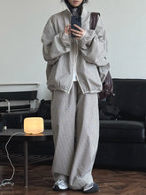 Load image into Gallery viewer, 2026 Women Summer Long Pants High Waist Wide Leg 80% Cotton Plaid Pants Fashion Clothes Vintage Pants Female Trousers
