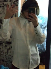 Load image into Gallery viewer, Elegant Satin Office Casual Shirt
