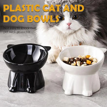 Load image into Gallery viewer, Cat Bowl Pet Accessories Ceramic Diagonal High Feet Cute Protection Cervical Spine Dog Bowl Drink Water Bowl Pet Supplies
