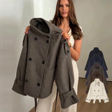Load image into Gallery viewer, New Women's Jackets &amp; Coats Autumn 2026 Fashion Loose Belt Elegant Turtleneck Warm Winter Jackets Women's Chic Youth Street Coat
