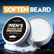 Load image into Gallery viewer, Men's Shaving Soap, Containing Mint Extract and Olive Fruit Oil. The Foam Is Thick and Fine, Making It Easy to Soften the Base of the Beard, Reducing Resistance during Shaving, and Making the Shave Smoother and Sharper.
