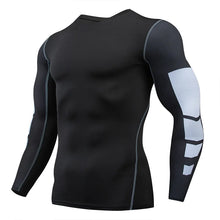 Load image into Gallery viewer, Gym Sports T-shirts for Men Long Sleeve Tights Boxing Sportswear Breathable Quick Dry Fitness Tops Male Outdoor Training Clothes
