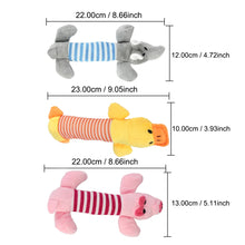 Load image into Gallery viewer, Fit for All Pets Dog Cat Fleece Toys Popular Squeak Chew Sound Dolls Elephant Duck Pig Pet Funny Plush Toys
