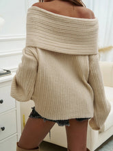 Load image into Gallery viewer, Elegant Off Shoulder Knit Pullover
