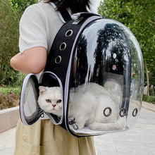 Load image into Gallery viewer, Pet Cat Carrying Bag Space Pet Backpacks Breathable Portable Transparent Backpack Puppy Dog Transport Carrier Space Capsule Bags
