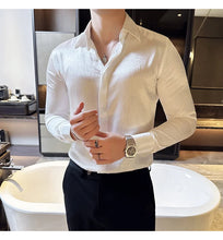 Load image into Gallery viewer, Glossy Slim Fit Men’s Dress Shirt
