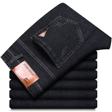 Load image into Gallery viewer, Men Fashion Straight Jeans Men 2025 New Stretch Slim Fit Pants Comfortable Soft Business Denim Trousers Male Brand Clothing
