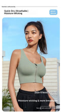 Load image into Gallery viewer, High-strength Shockproof Front-zip High Elasticity Anti-sagging Plus-size 100% Nylon High Support Seamless Sports Bra Beautiful
