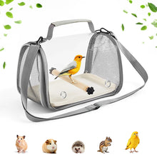 Load image into Gallery viewer, Portable Bird Travel Bag With Stand &amp; Removable Straps Breathable Design Suitable for Small Pets and Birds Parrots Hamsters
