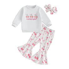 Load image into Gallery viewer, Cherry Bow Toddler Outfit Set
