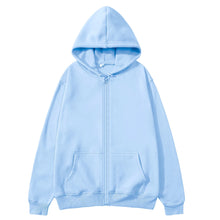 Load image into Gallery viewer, Men’s High Street Solid Zip-Up Hoodie
