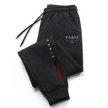 Load image into Gallery viewer, Stylish high-grade sweat joggers for city men, unique Paris print, multi-scene trousers for travel, sports and home leisure.
