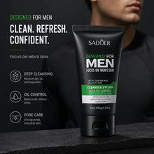 Load image into Gallery viewer, Men Glacier Mud Salicylic Acid Cleanser Long Oil Control Deep Purify Pores Wash Daily Grime Soft Coarse Skin Facial Cleanser
