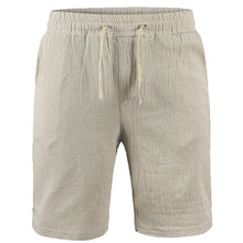 Load image into Gallery viewer, Men's Cotton Linen Short Pants Lightweight Hawaiian Summer Shorts Men Breathable Solid Color Casual Short Trousers
