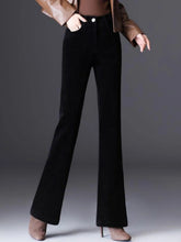 Load image into Gallery viewer, High Waist Corduroy Women's Pants Spring Autumn Winter Fashion Micro Flared Casual Trousers Slimming Warm Long Pants
