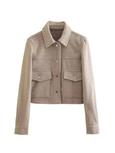 Load image into Gallery viewer, HH Jackets For Womens Autumn Fashion Solid Front Pockets Button Long Sleeve Jacket Elegant Woman Casual Outerwear Coat
