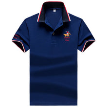 Load image into Gallery viewer, Polo Shirt Men Summer New Men's Short-Sleeved Polo Shirt Mens Embroidery Synthetic Fiber Fabric Youth Casual Business Polo Shirt

