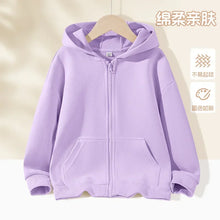 Load image into Gallery viewer, Bright Zip Casual Kids Hoodie
