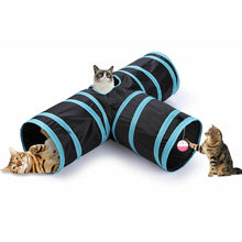 Load image into Gallery viewer, Cat Tunnel Pet Supplies Cat S T Pass Play Tunnel Foldable Cat Tunnel Cat Toy Breathable Drill Barrel for Indoor loud paper
