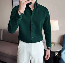 Load image into Gallery viewer, Slim Waffle Business Shirt Men
