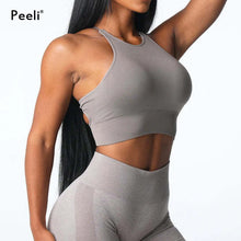 Load image into Gallery viewer, Embrace Seamless Sports Bra Women Backless Gym Bra Tops Padded Yoga Bras Push Up Running Sports Bras Workout Bralette Sportswear

